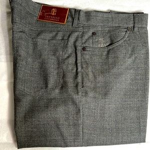 Brunello Cucinelli 5 Pockets Dress Pants    100% Wool Sz 36